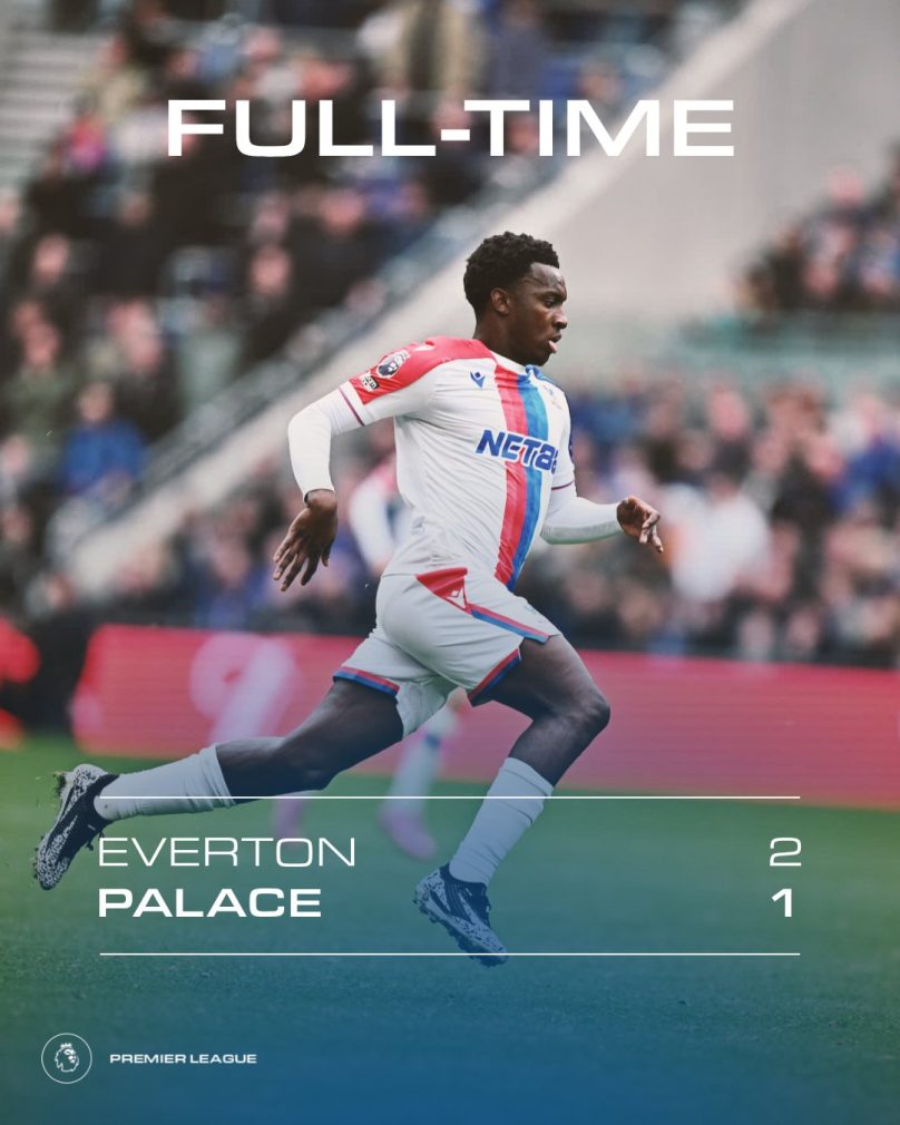 Grealish Nets Stoppage-Time Winner As Everton Halts Palace's 19-Game Unbeaten Run